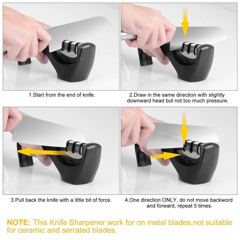 Japti portable manual multifunctional knife sharpener Tool with Removable Head Grinder for Fine Grinding Coarse Grinding Ceramic Grinding for kitchen home1 pcsmulticolour 3 stage knife sharpener - Image 4