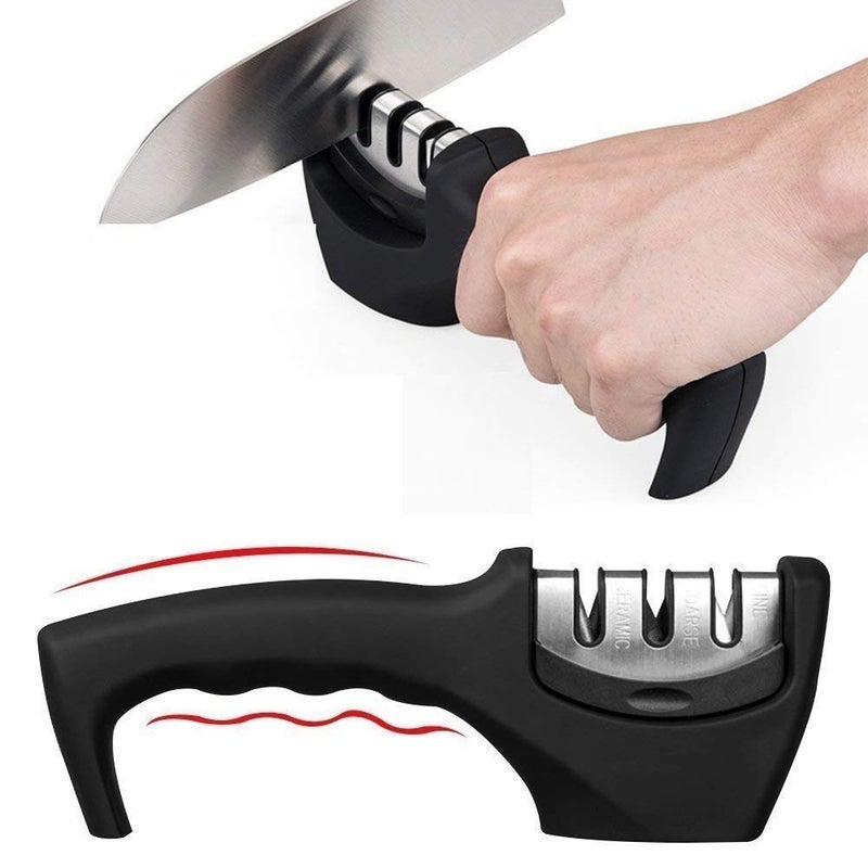 Japti portable manual multifunctional knife sharpener Tool with Removable Head Grinder for Fine Grinding Coarse Grinding Ceramic Grinding for kitchen home1 pcsmulticolour 3 stage knife sharpener - Image 5