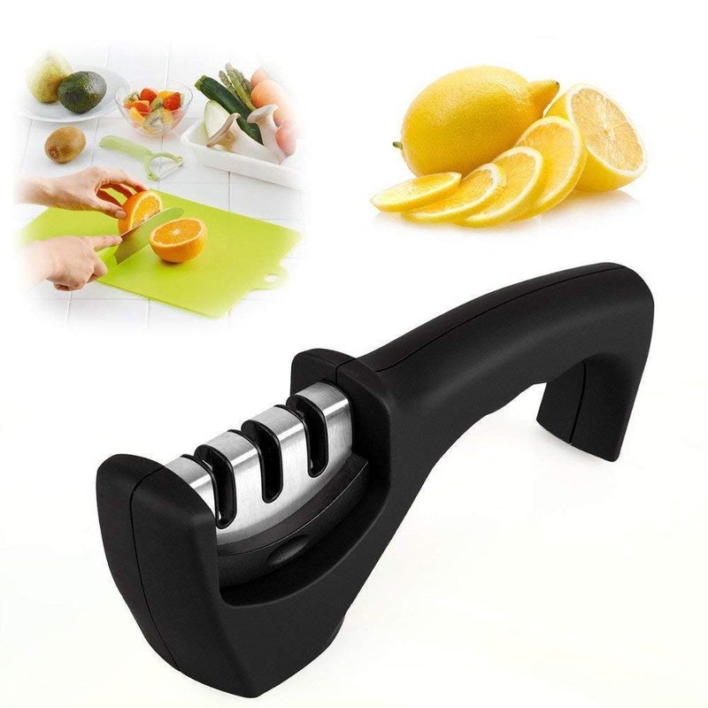 Japti portable manual multifunctional knife sharpener Tool with Removable Head Grinder for Fine Grinding Coarse Grinding Ceramic Grinding for kitchen home1 pcsmulticolour 3 stage knife sharpener - Image 2