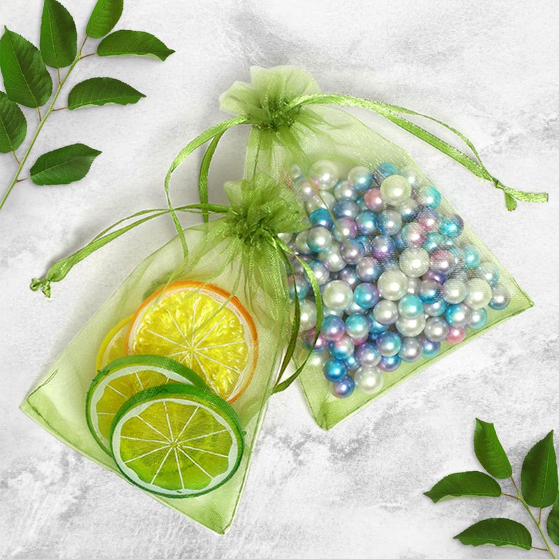Anznku 50 Pack Organza Bags 4 X 6 Inch Premium Sheer Drawstring Small Mesh Bag For Candy Jewelry Party Wedding Christmas Favor Gift Bag (Green) - Image 4