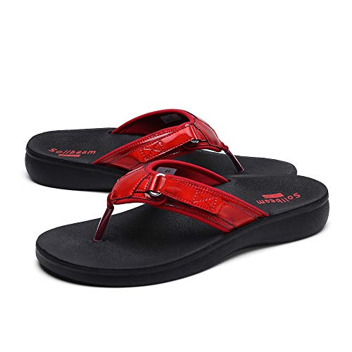 SOLLBEAM Womens Original Orthotic Comfort Thong Style Flip Flops Sandals With Arch Support Heel Cup - Image 1