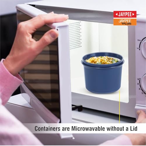 Jaypee Plus Pro Lunch 1390 ml Stainless Steel Office Lunch Box BPA Free, Microwave Safe & Spillproof Airtight 4 Containers with Bottle, Spoon, Fork & Insulated Bag Ideal for College & School, (Blue) - Image 3