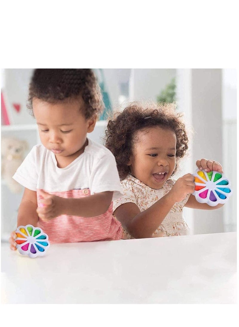 LEDIN - Flower Fidget Toys, Push Pop Simple Dimple Fidget Toy with Digital Learning Function, Early Educational Sensory Fidget Toy for Children Men Women - Image 1