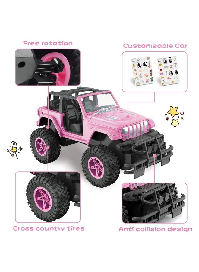 NQD Rc Cars 116 Scale Pink Remote Control Car 80 Min Playtime 2.4Ghz Off Road Rc Trucks Jeep Cars For Toddlers Toys Gift 3+ Year Old Girls - Image 4
