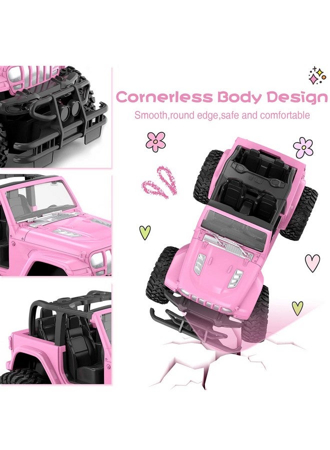 NQD Rc Cars 116 Scale Pink Remote Control Car 80 Min Playtime 2.4Ghz Off Road Rc Trucks Jeep Cars For Toddlers Toys Gift 3+ Year Old Girls - Image 2