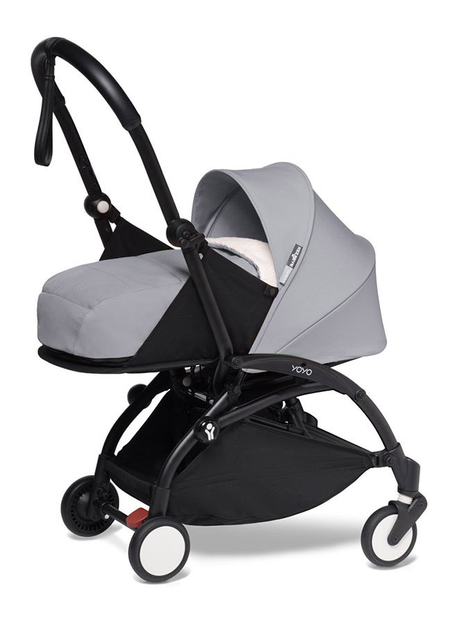 BABYZEN - YOYO Newborn Pack 0+ Stone With YOYO2 Frame - Black - Image 1