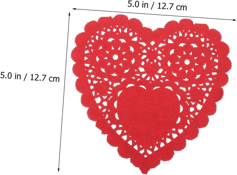 Simple multifunctional build 100pcs Valentine's Day Heart Shaped Cake Oil Blotting Paper Pads Hollow for and Desserts for Weddings and Celebrations Carefully selected material - Image 4