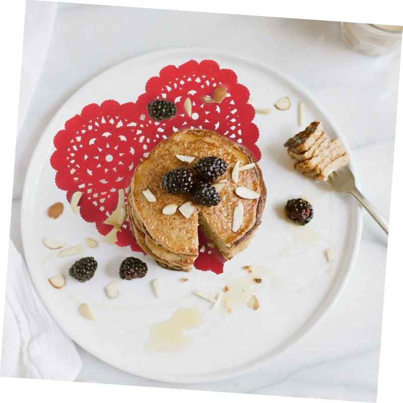 Simple multifunctional build 100pcs Valentine's Day Heart Shaped Cake Oil Blotting Paper Pads Hollow for and Desserts for Weddings and Celebrations Carefully selected material - Image 5