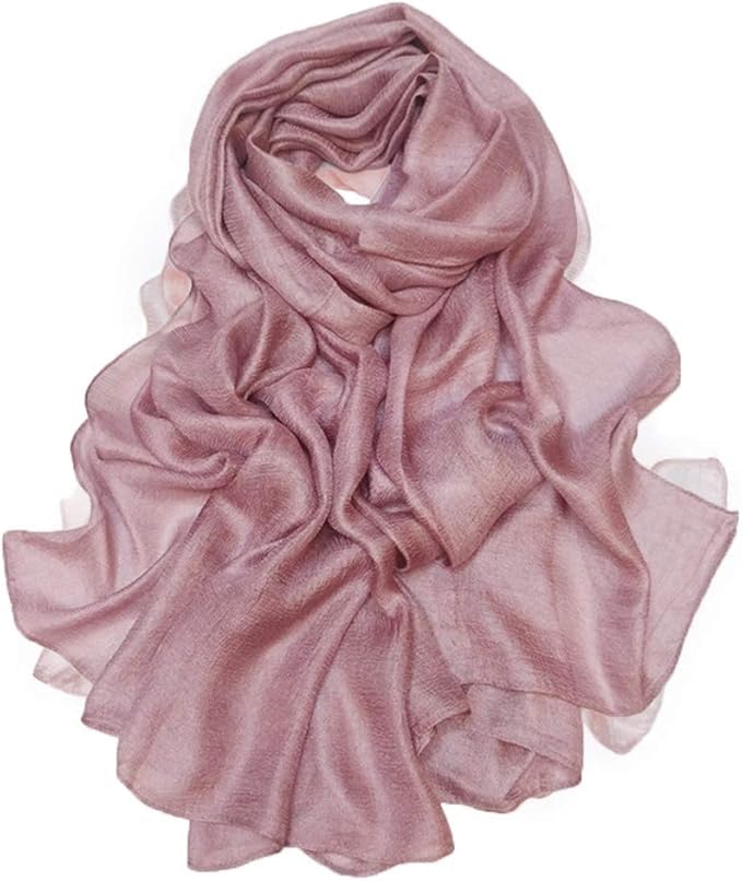 Bettli Womens Extra Large Scarf Shawl Wraps Pashminas Solid Soft Silky for Bridal Evening Wedding Party (pink) - Image 1