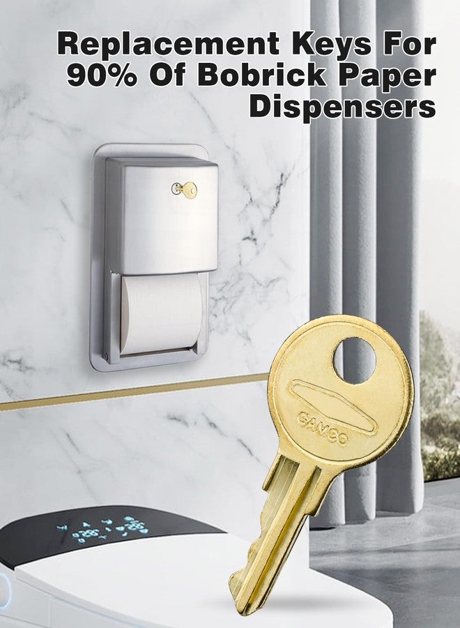 Mellbree Dispenser Keys for Bobrick, 10-Pack 33043 CAT74 Toilet Paper Towel Dispenser Key Compatible with Janitor Bobrick Cat 74 Dispenser - Image 2