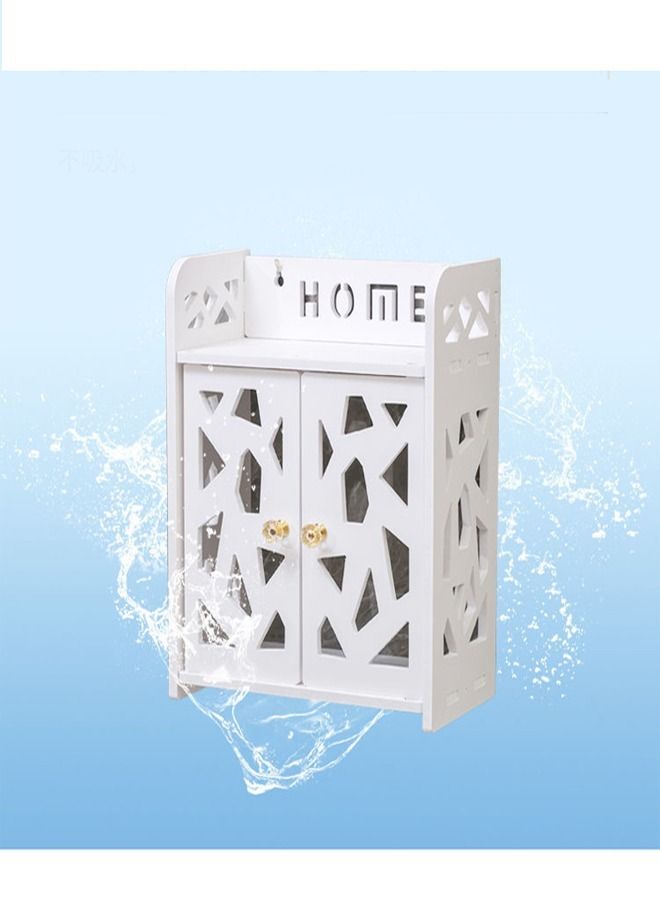 سي آند سي هوم رف تخزين للحمام ، أبيض - Image 2