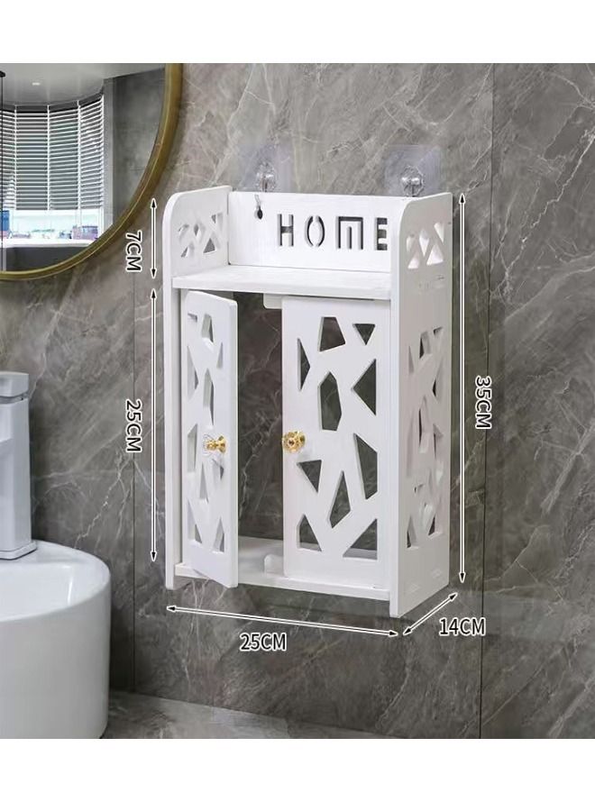 سي آند سي هوم رف تخزين للحمام ، أبيض - Image 4