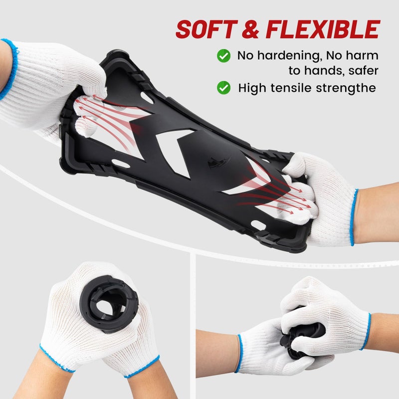 RED WOLF Silicone License Plate Frame, Rattle & Rust Proof Rubber License Plate Holder Without Obstruction, Universal Front Rear Car Tag Frame Hollow Out Design with 3 Drainage Holes, Black - Image 3