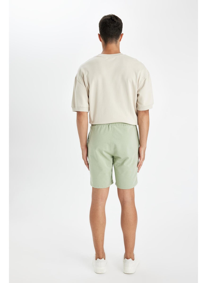 Man Regular Fit Basic Bermuda Shorts