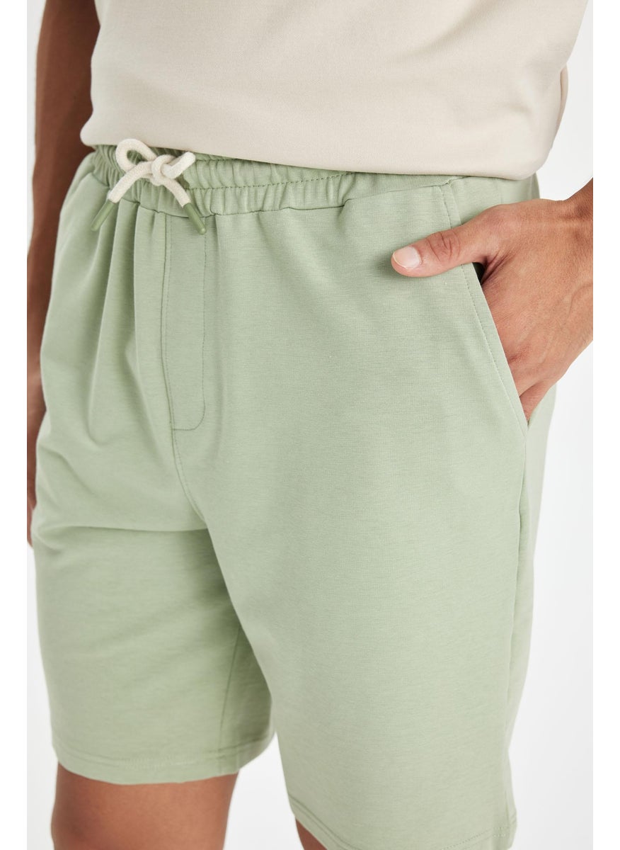 Man Regular Fit Basic Bermuda Shorts