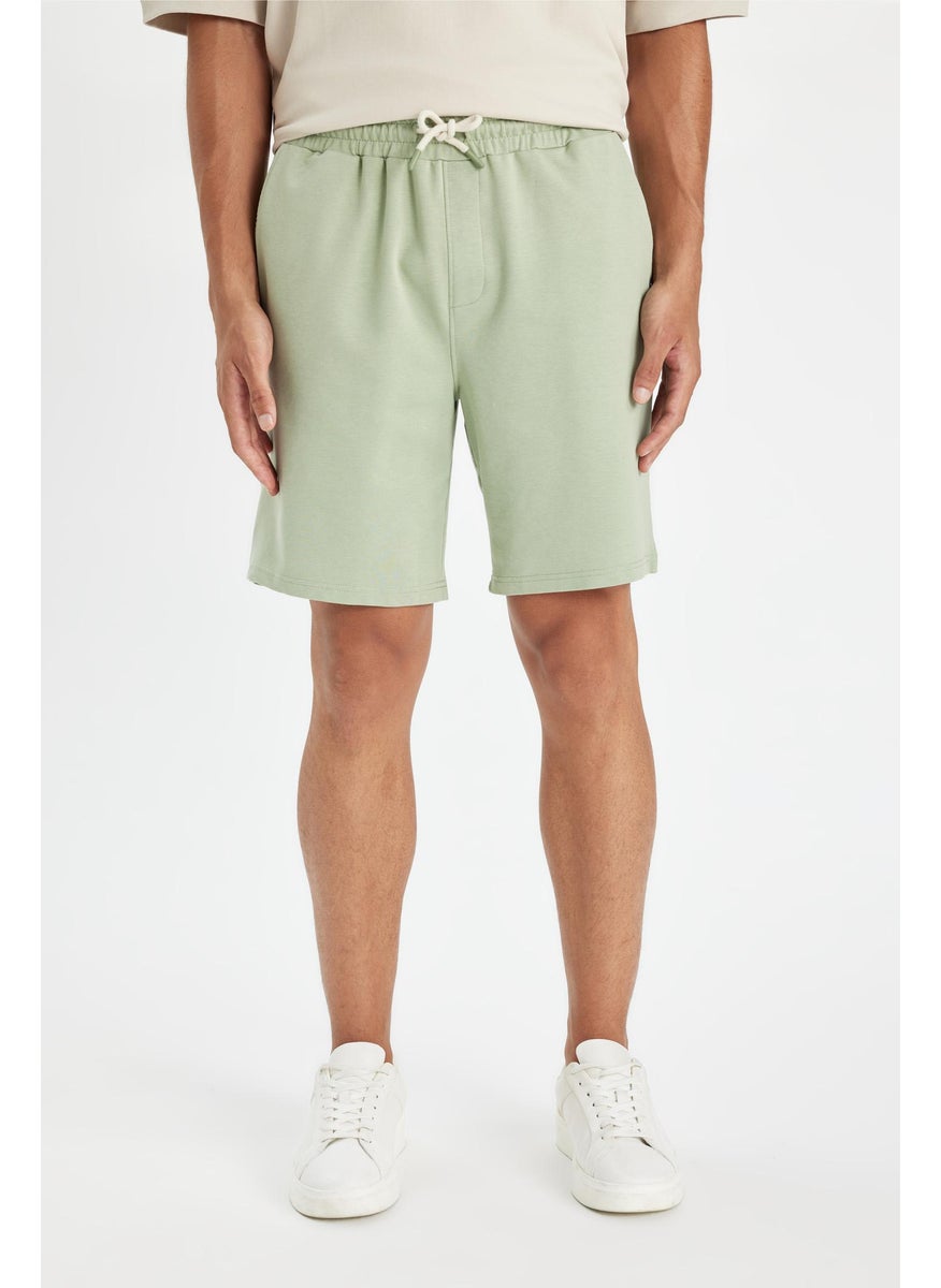 Man Regular Fit Basic Bermuda Shorts