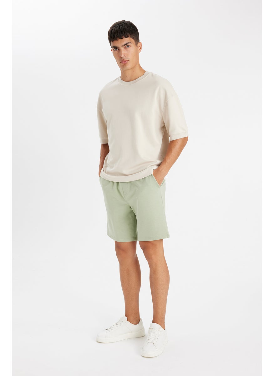 Man Regular Fit Basic Bermuda Shorts