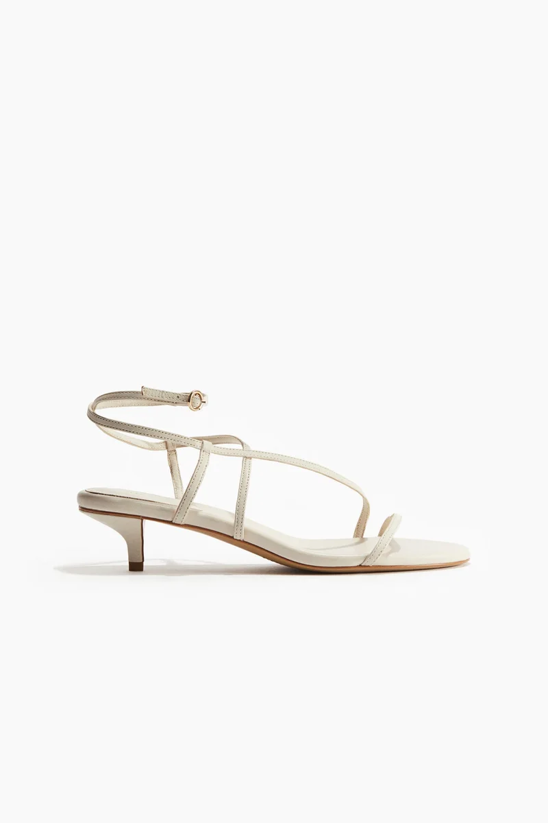 H&M Kitten-heeled leather sandals