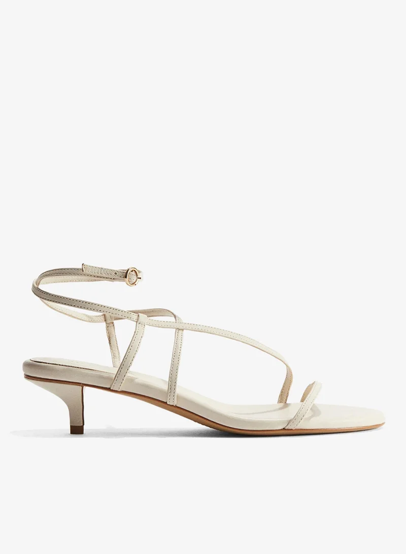 H&M Kitten-heeled leather sandals