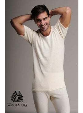 Hasyün 1000 Men's 100% Wool Short Sleeve Undershirt 3 Pieces 