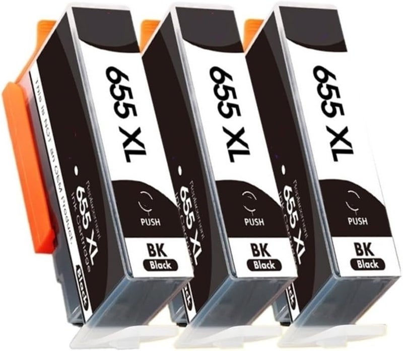 3pcs for 655 Ink Cartridge Fit for HP Deskjet 655 655xl 3525 5525 4615 4625 4525 6520 6525 6625 Printer - Image 1