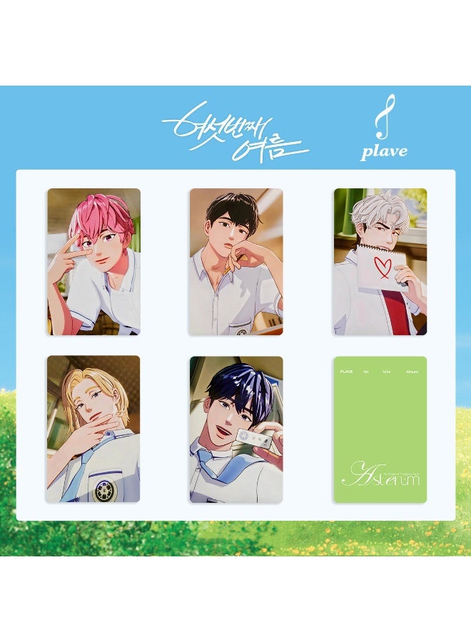 NIBEMINENT 5 قطع بطاقات لومي كيبوب PLAVE الصيفية السادسة لهدايا مجموعة المعجبين - Image 1