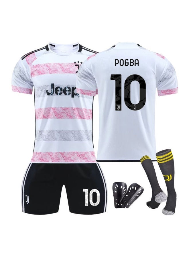 Juventus 2023-2024 Juventus away jersey #10 POGBA football jersey shorts socks + protective gear children's size and adult size gifts for fans and friends - Image 1