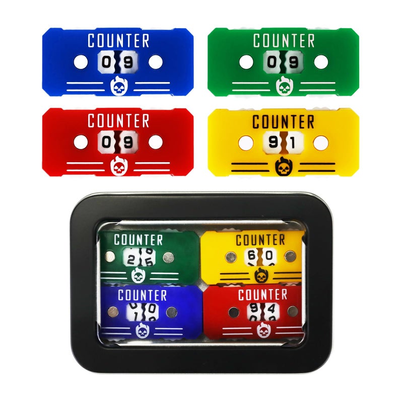 FIGURESLAB 4Pcs MTG Life Counter with Metal Box Health Tracker Life Counter for MTG Magic Card Games Accessories Tabletop RPG DD CCG TCG Board Games - Image 3