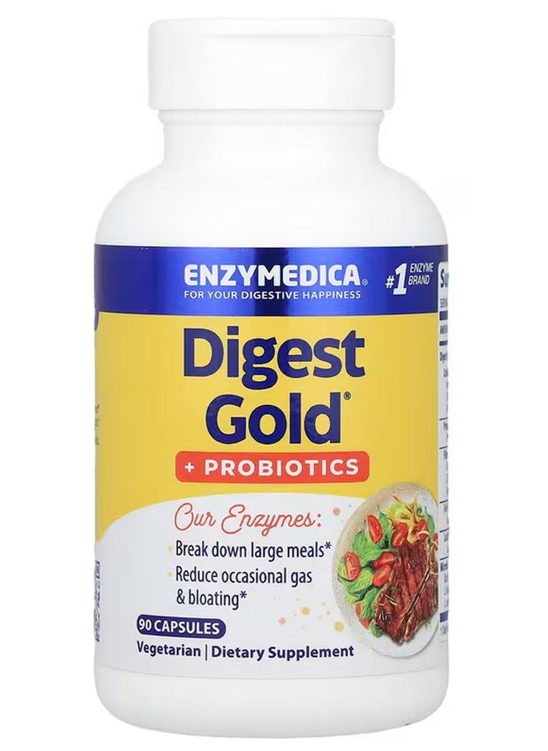 ENZYMEDICA - Digest Gold + Probiotics 90 Capsules - Image 1
