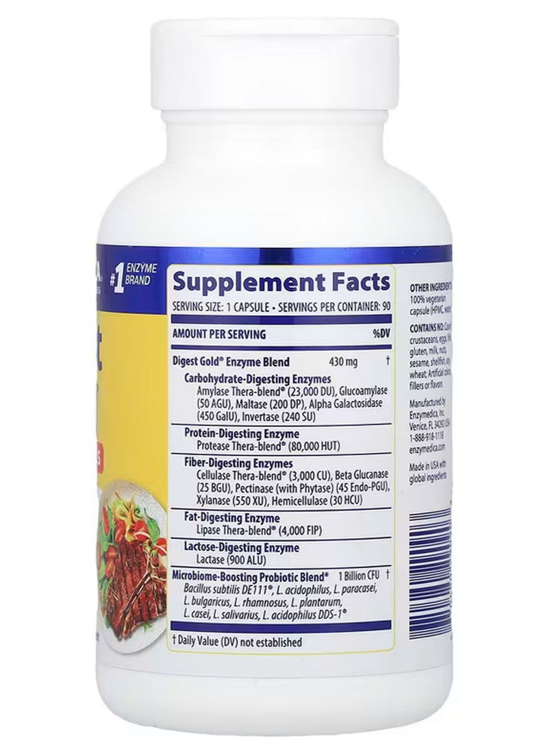 ENZYMEDICA - Digest Gold + Probiotics 90 Capsules - Image 1