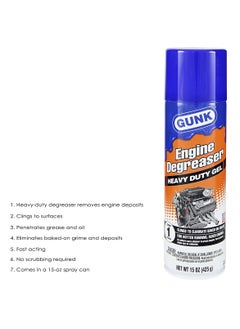 Gunk GUNK Heavy Duty Engine Degreaser Gel, 15oz - Superior Grease and Oil Removal Formula for Engine Maintenance  - Image 2