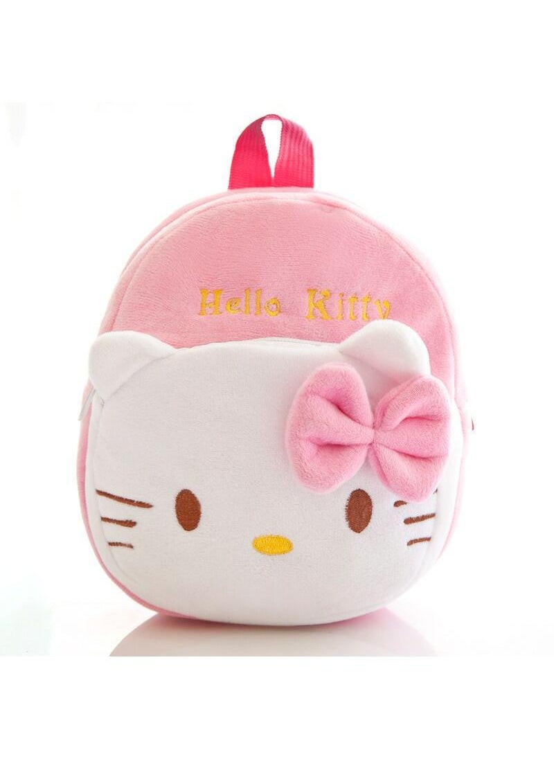 Kids Hello Kitty Embroidered Backpack Cartoon Plush Kindergarten Backpack 