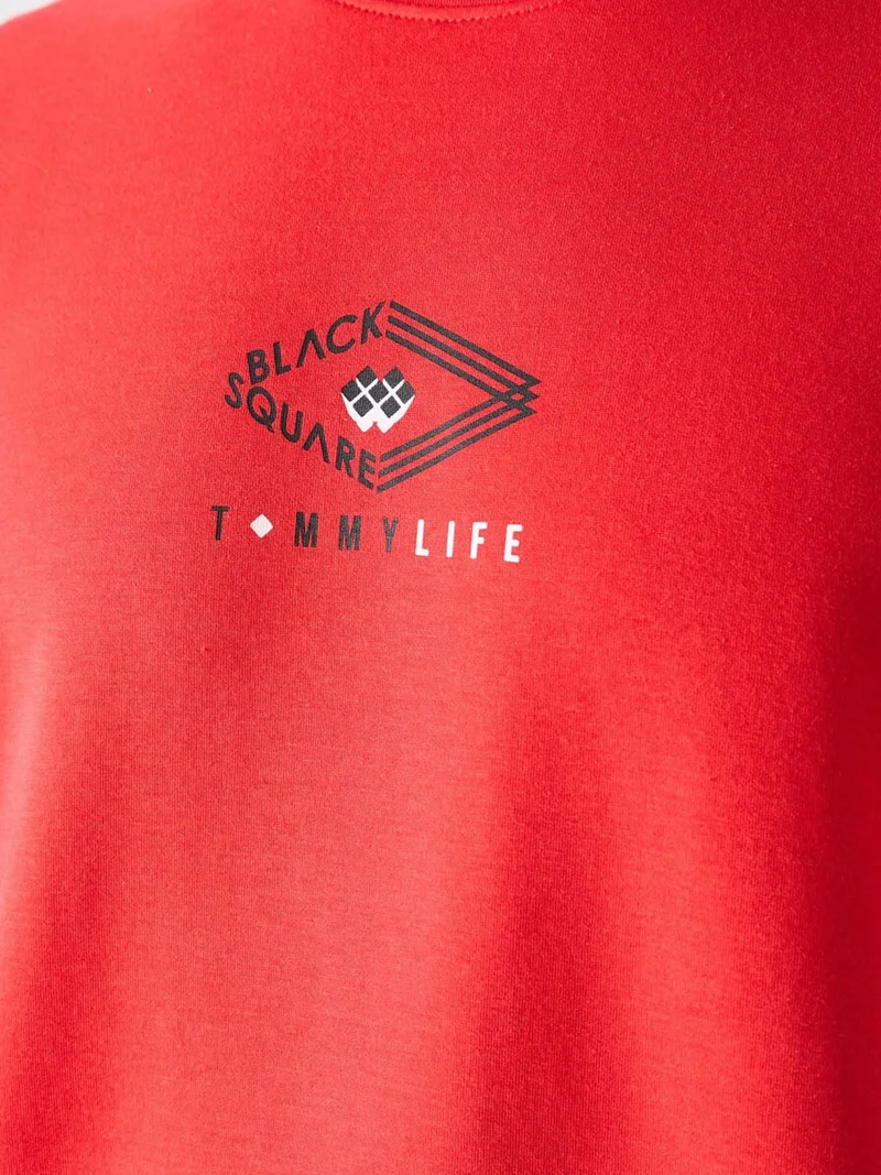 تومي لايف TOMMY Oversized Cotton-Blend Logo T-Shirt