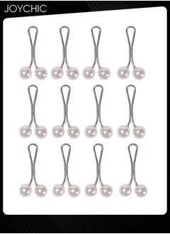 Joychic 12 Piece Women's U-shaped Needle Pearl Clip Scarf Headscarf Buckle Hijab Pins  - Image 3