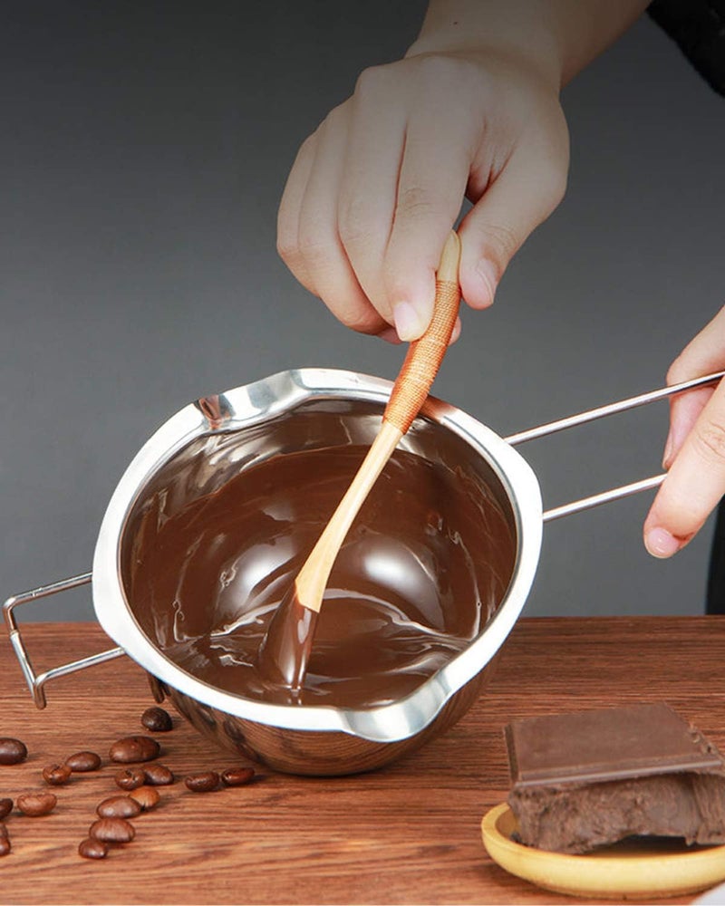 SONGZIMING Stainless Steel Double Boiler Pot for Melting Chocolate, Candy and Candle Making (18/8 Steel, 2 Cup Capacity, 480ML) - Image 4