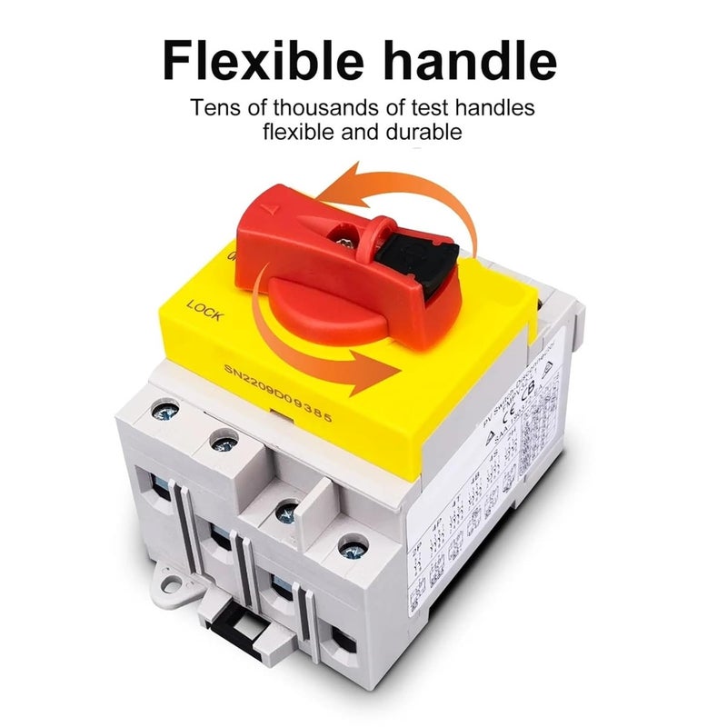 1200V 32A Solar DC Isolator Switch Rotary Handle Disconnector for Distribution Box - Image 4