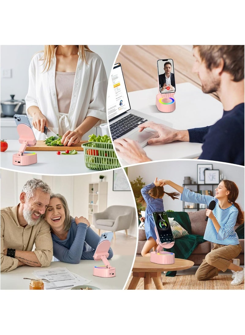 XiuWoo 5-in-1 Wireless Induction Bluetooth Speaker with Phone Holder, 3000mAh Emergency Charger，300° Foldable Design for iPhone/Android/Tablets，It is a very good gift for boys and girls，ideal for Home or Office - Image 5