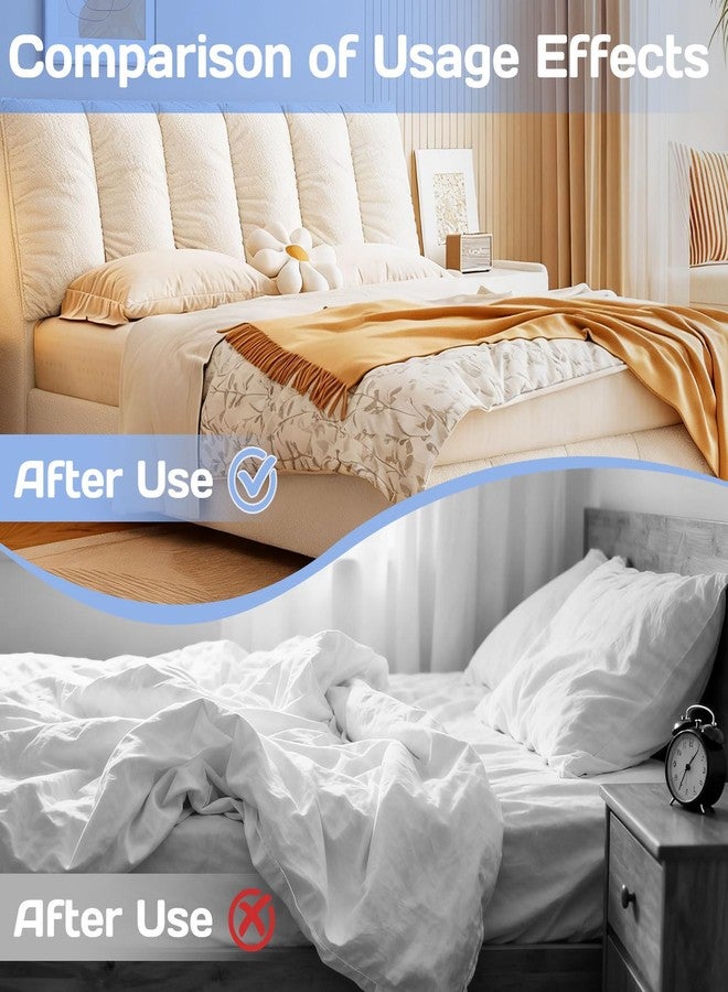 OLLBIT 4PCS Bed Sheet Holder Straps,Heavy Duty Non Slip Sheet Clips,Bed Sheet Holder,Straps Fitted Sheet Holders for Corners,Easy to Install Adjustable Elastic Fastener (Black) - Image 5