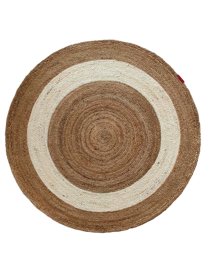 Ramsha Ramsha Handmade Jute Rug For Living Room Area Rug For Bedroom Round Carpet BR-008  - Image 5