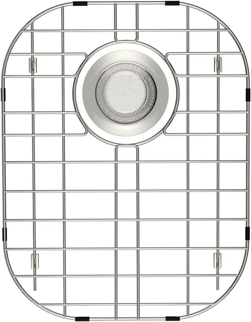 SANNO Sink Protector Grid for Kitchen Sink 1457 L X 1122 W Bottom Grid with Rear Drain Hole Single Bowl Sink Rack Stainless Steel 1 Pack
