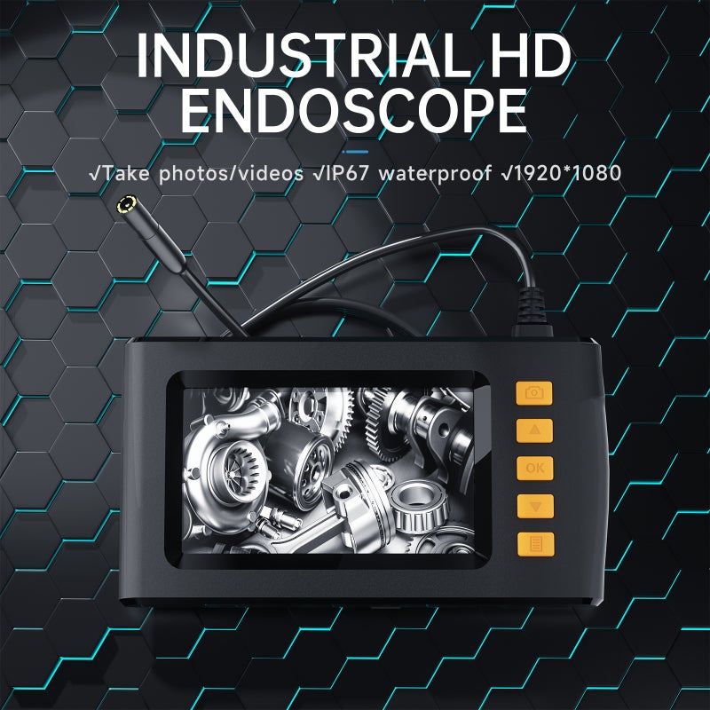 Endoscope Camera with Light, HD 1080P Borescope with 4.3'' LCD Screen 8 LED Lights, IP67 Waterproof Inspection Camera with 16.4ft Rigid Cord - Image 3
