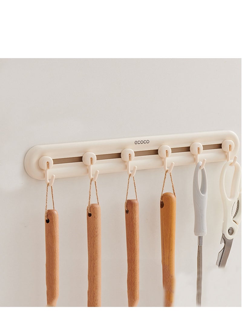 Loquat High Grade Wall Mounted Coat Hooks Rack With 6 Removable Hooks Household Essential Hat Keys Bags Organizer Rack Hooks For Bedroom Entryway Living Room - Image 2