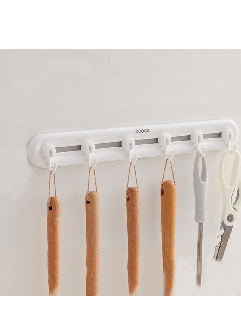 Loquat High Grade Wall Mounted Coat Hooks Rack With 6 Removable Hooks Household Essential Hat Keys Bags Organizer Rack Hooks For Bedroom Entryway Living Room - Image 4