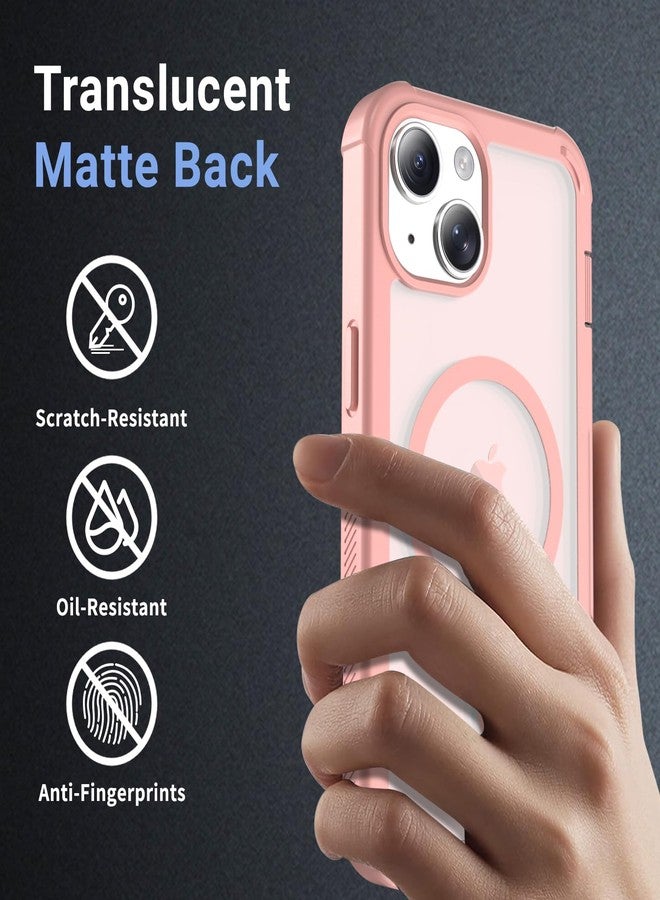 jaroco Magnetic for iPhone 15 Case, [Compatible with MagSafe][Military Grade Drop Protection][Heavy Duty Protection][Non-Slip][Shockproof] 2-Layer Durable Bumper Phone Case 6.1''-Pink - Image 5