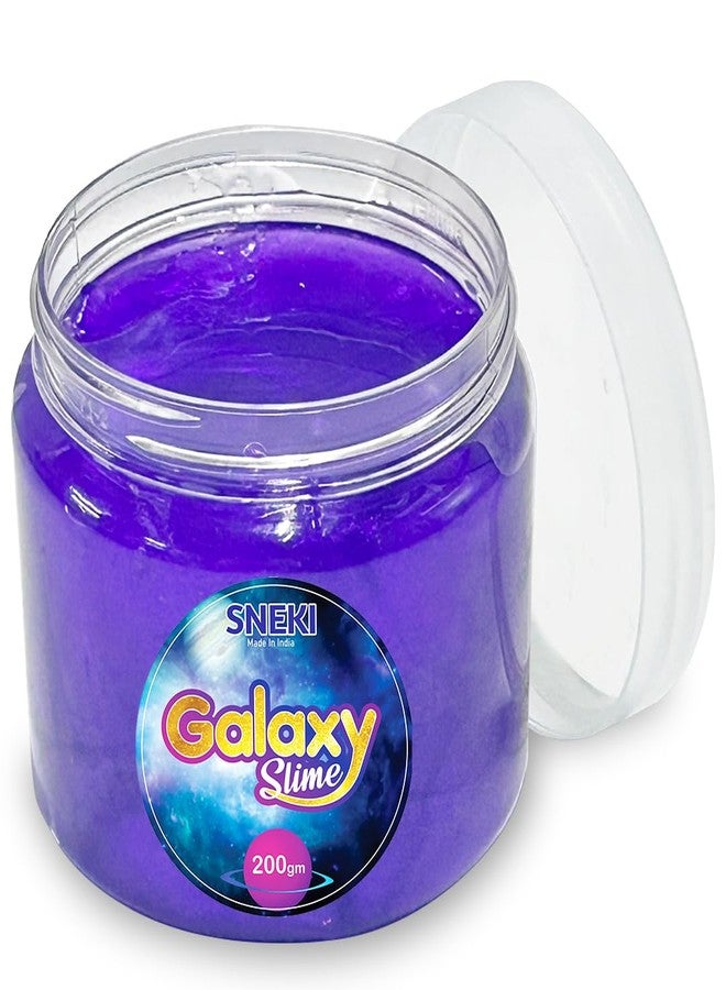 SNEKI (200gm) Purple Galaxy Slime for Kids DIY Fruit Scented Metallic Magic Toy Slimy Slime Gel Jelly Putty Art Toys Birthday Gift Box for Boys Girls 3 to 10 Years - Image 1