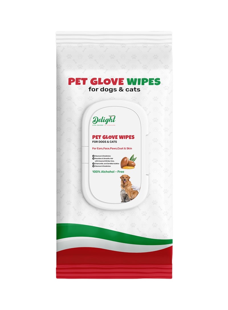Delight 20 Pieces Pet Gloves Wipes - Image 1