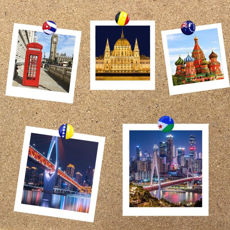 World Flag Pins 291-Piece Collection Durable Metal Push Pins - Fade-Resistant Colors Map Pins for Travel Enthusiasts - Image 4