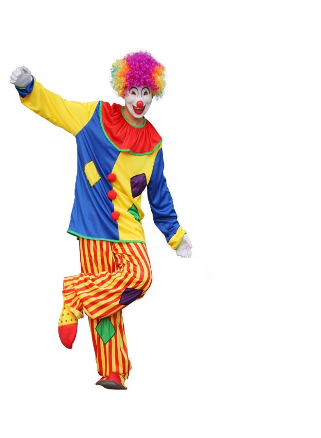 طقم زي مهرج للأطفال - زي سيرك للأولاد والبنات - أزياء كوسبلاي، إكسسوارات تنكرية لحفلات الكوسبلاي والمهرجانات ولعب الأدوار - Image 1