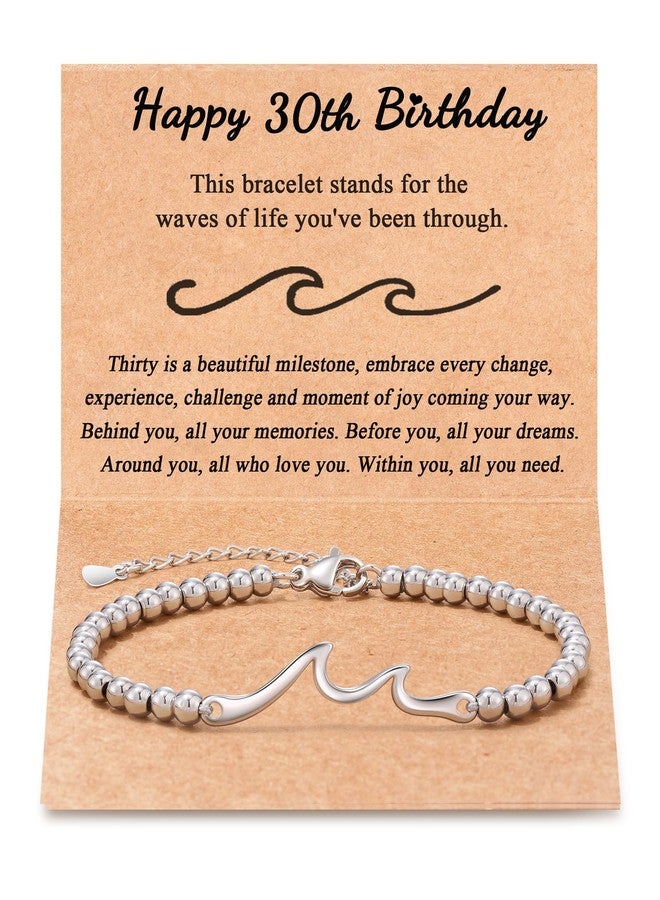 Tarsus Birthday Gifts for Women, Through The Waves of Life, Birthday Bracelet for Women Friend Sister Daughter Mom Grandma..., average, Stainless Steel, no gemstone - Image 1