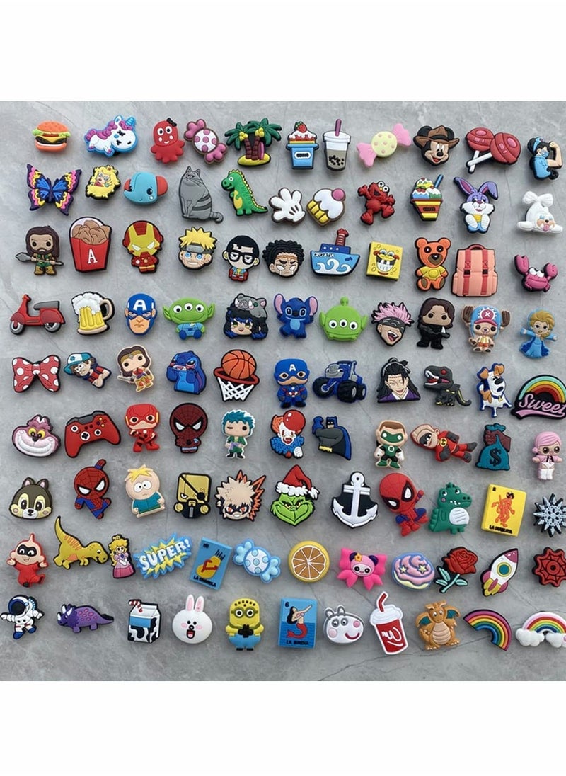 KASTWAVE Shoe Charm for Crocs 50 Pcs Crocs Charms Crocs Pins Shoes Sandals Buckle Party Birthday Gift Charms Bracelet Wristband Decorations for Adult Men Women Kids Random Different  - Image 2